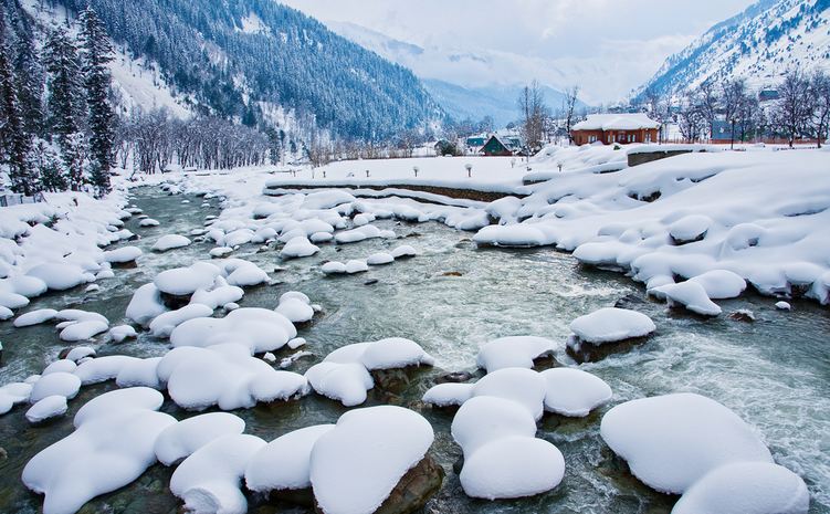 Kashmir Valley In Winter